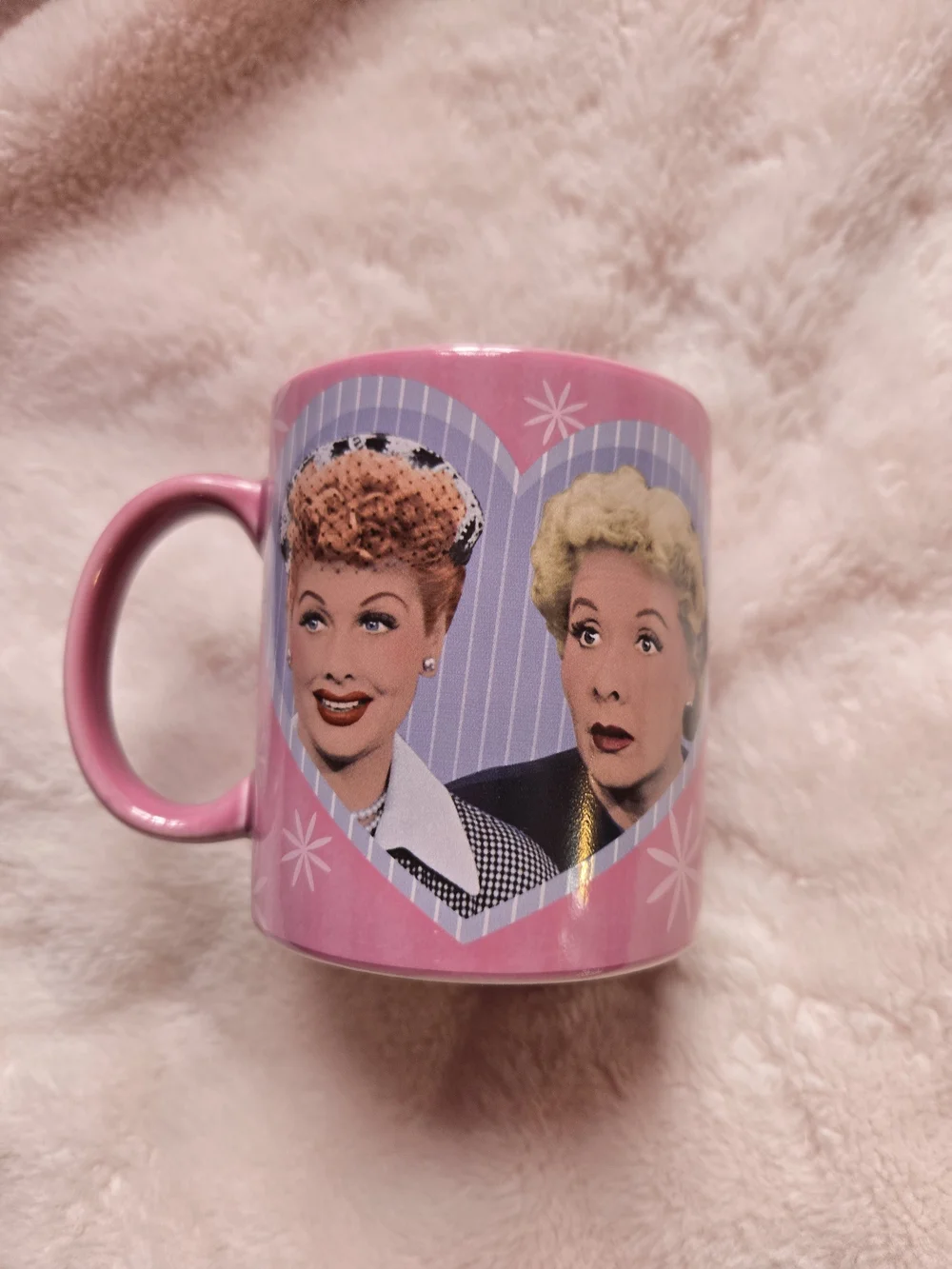 I Love Lucy Coffee Mug “Friends And Coffee Make The Best Brew” Lucy & Ethel Cup